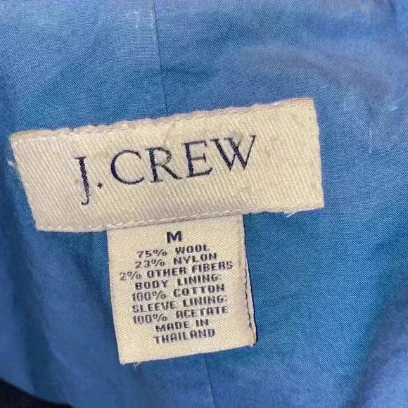 J. Crew Black Wool Pea Coat size Medium - Picture 4 of 4